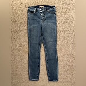 7 for all mankind button-fly medium wash skinny jeans